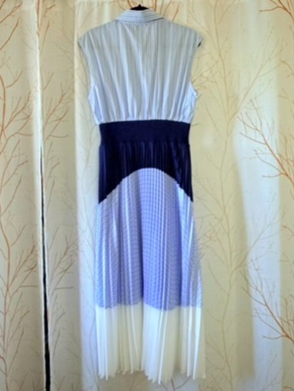 Elegant Maxi Pleated Dress Women Large - Picture 4 of 7